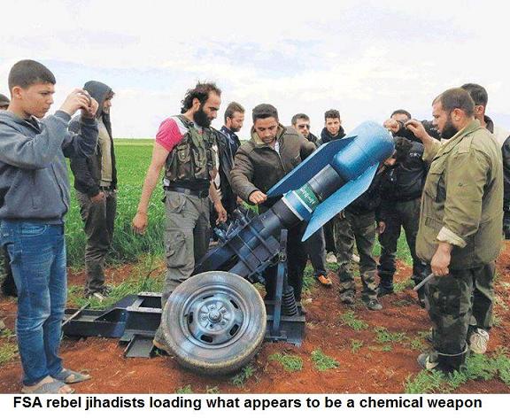 Blogger Video Shows Syrian Rebels In Gas Masks Firing Chemical Weapons
